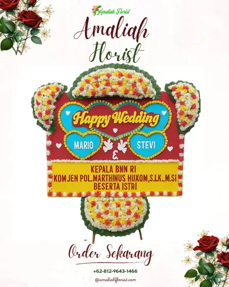 Papan Bunga Pernikahan Curugbadak